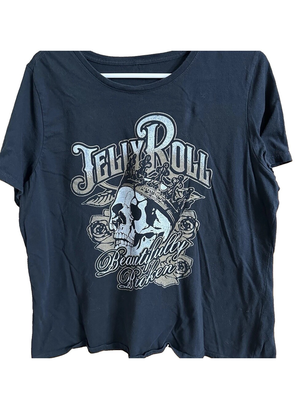 Jelly Roll Beautifully Broken Black Tshirt Size 2XL Short Sleeve Cotton